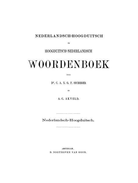 Hoogduitsch-Nederlandsch woordenboek
