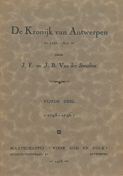 De kronijk van Antwerpen. Deel 5. 1795-1796