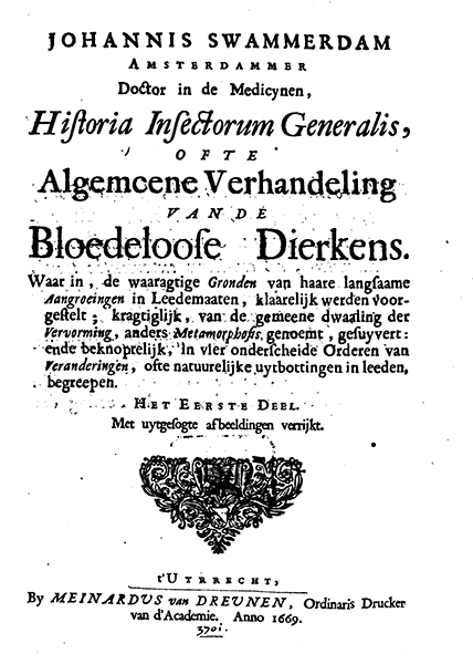 Historia insectorum generalis, ofte algemeene verhandeling van de bloedeloose dierkens