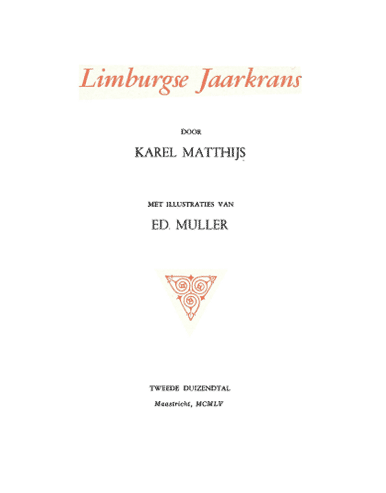 Limburgse jaarkrans (onder ps. Karel Matthijs)